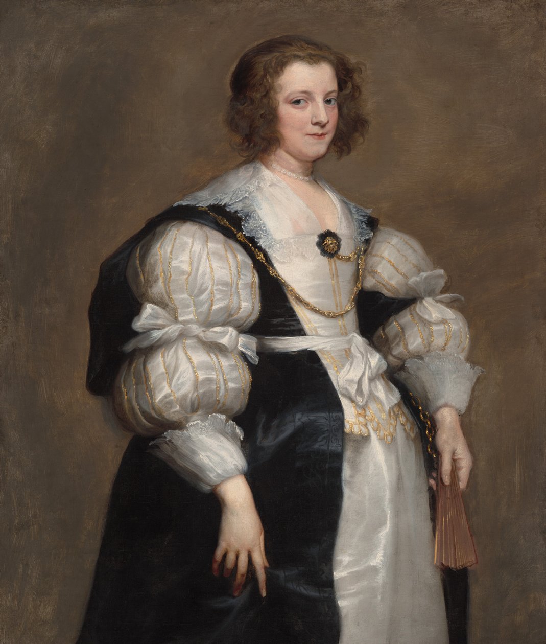 Dame avec un éventail, vers 1628 - Anthony van Dyck