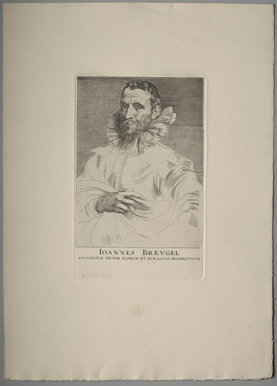 Portrait de Jan Brueghel - Anthony van Dyck