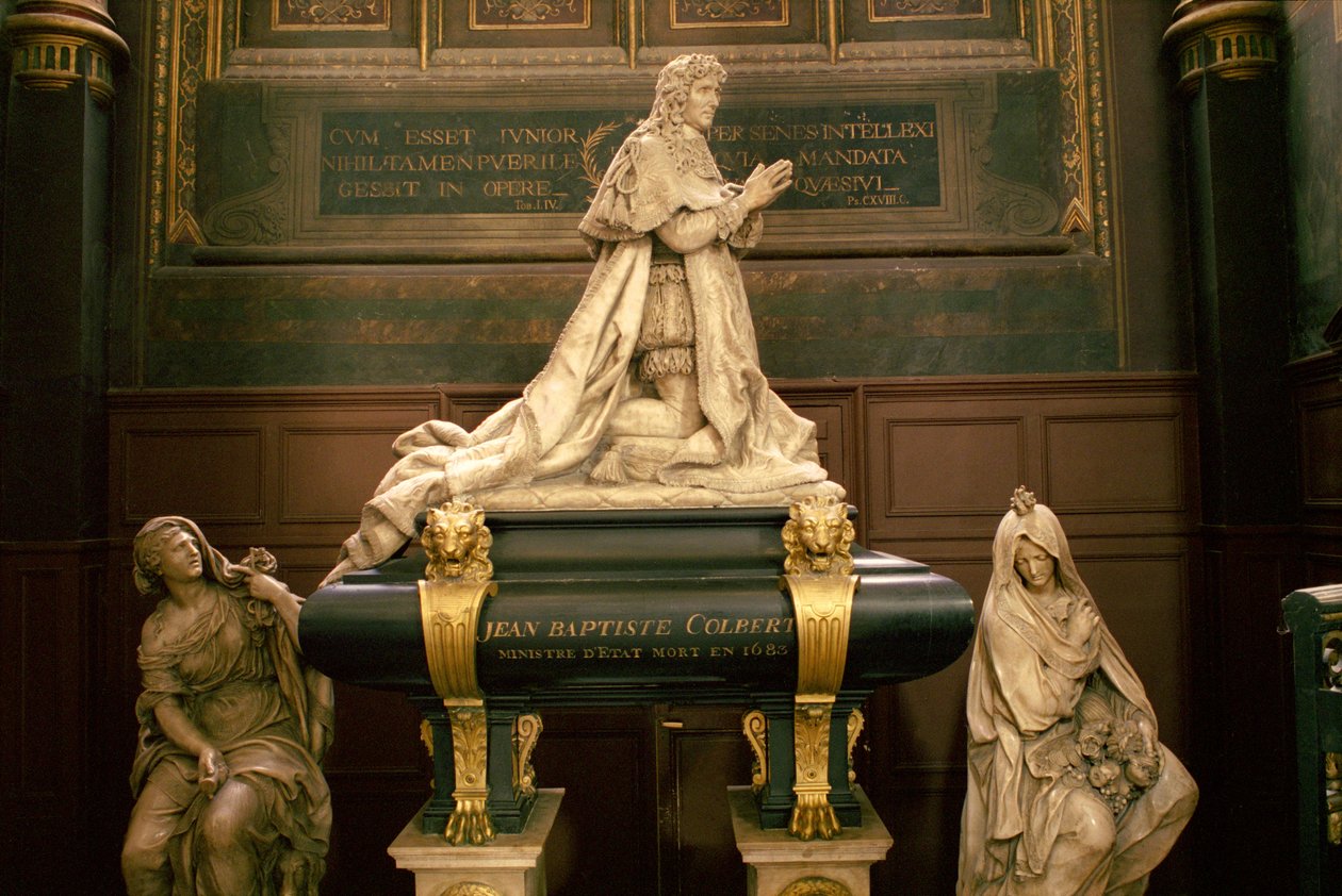 Tombe de Jean-Baptiste Colbert de Torcy (1619-83) c.1685-87 (marbre et bronze doré) - Antoine Coysevox
