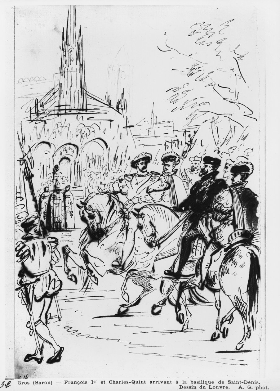 François Ier et Charles V arrivant à l