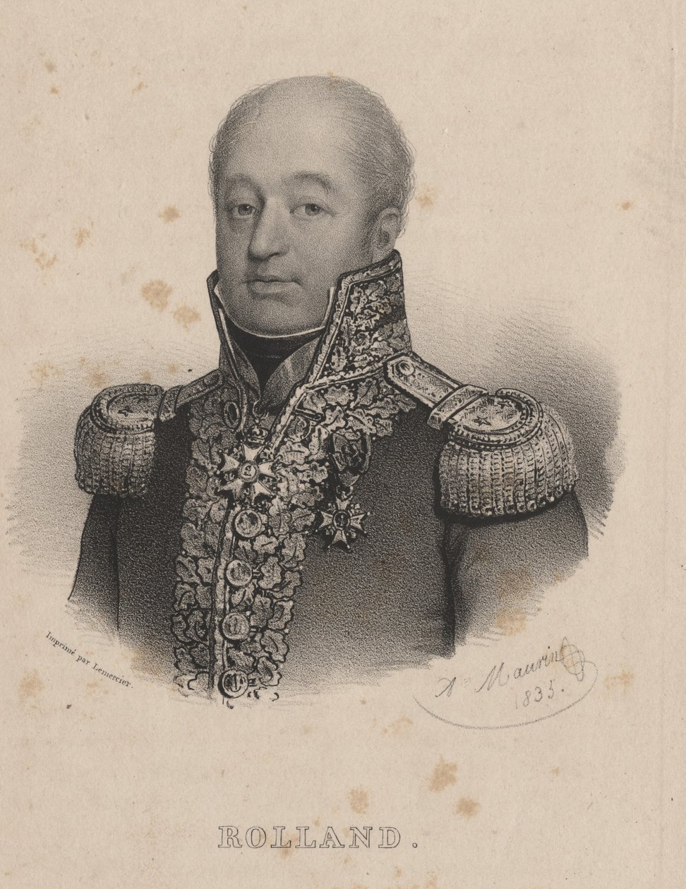 Rolland, lithographie par Lemercier, 1835 - Antoine Maurin