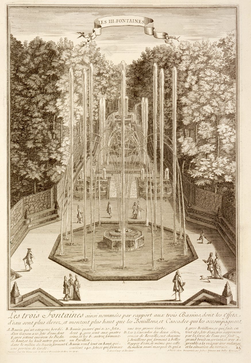 Les Trois Fontaines, Versailles, 1714 - Antoine Herriset