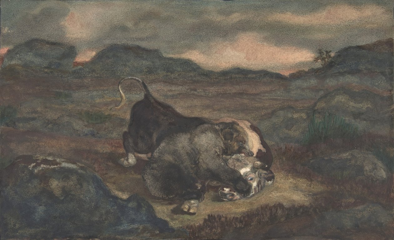 Ours tuant un taureau - Antoine Louis Barye