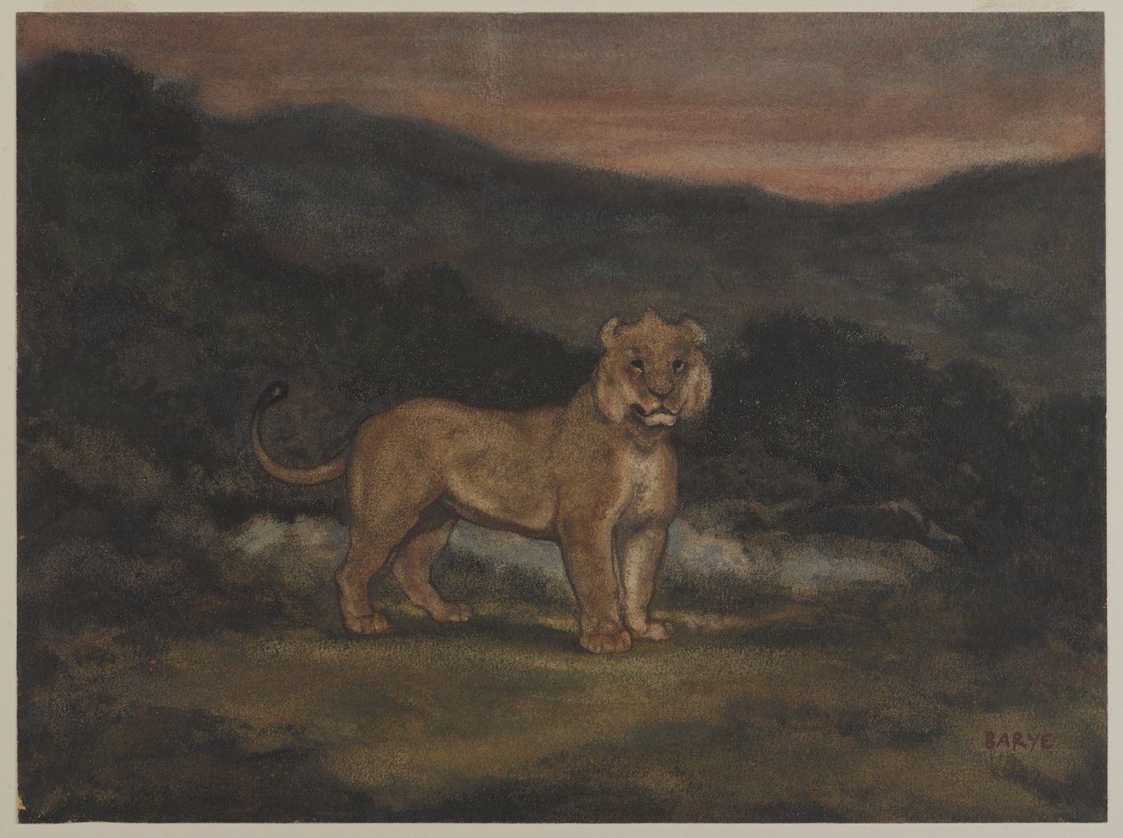 Lionne debout - Antoine Louis Barye