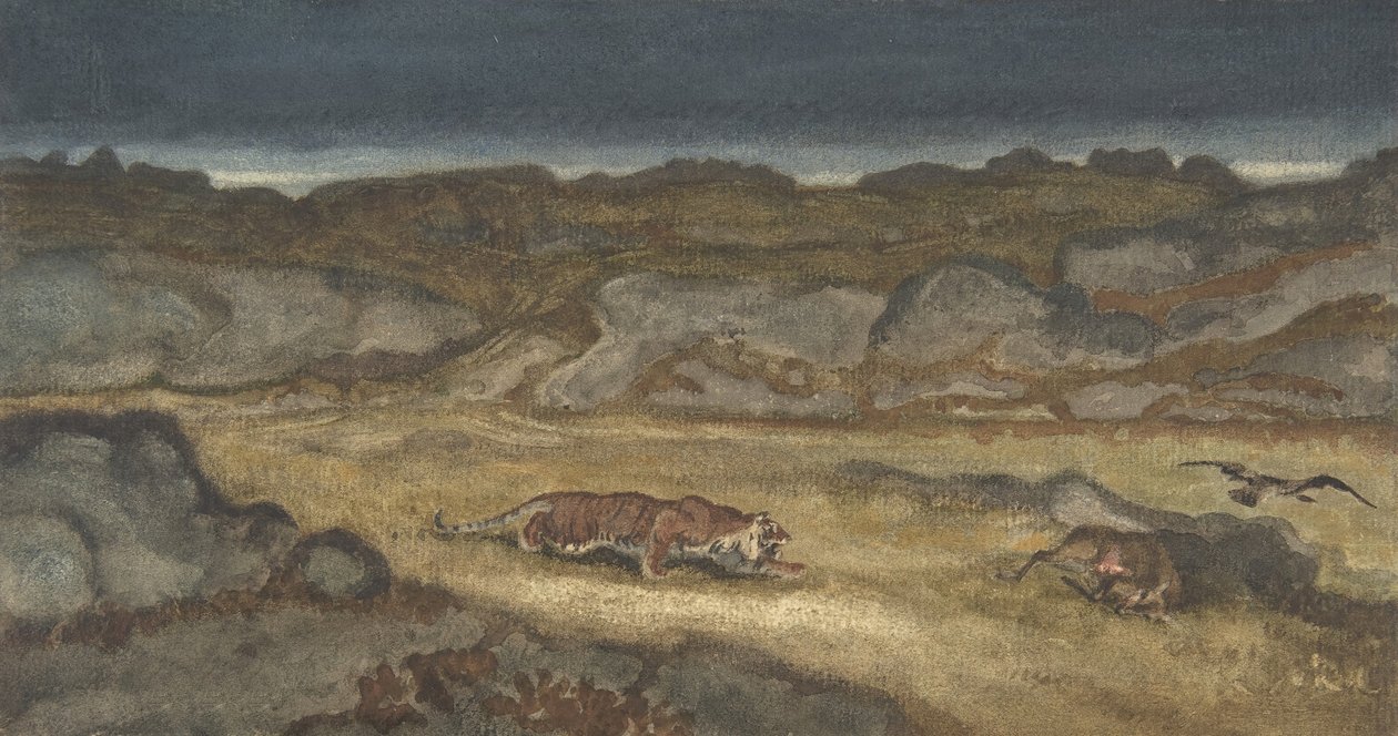 Tigre traquant une proie - Antoine Louis Barye
