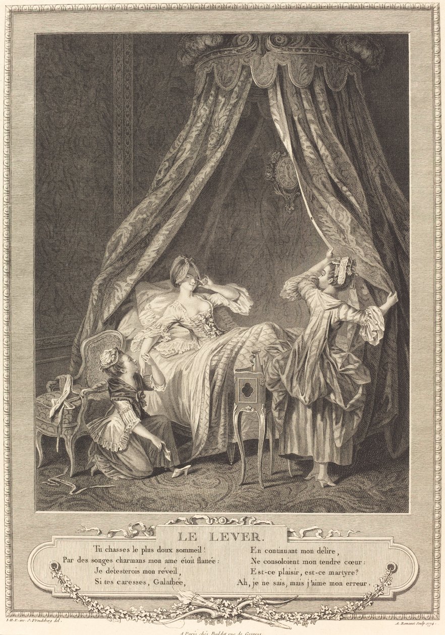 Le lever - Antoine Louis Romanet after Sigmund Freudenberger