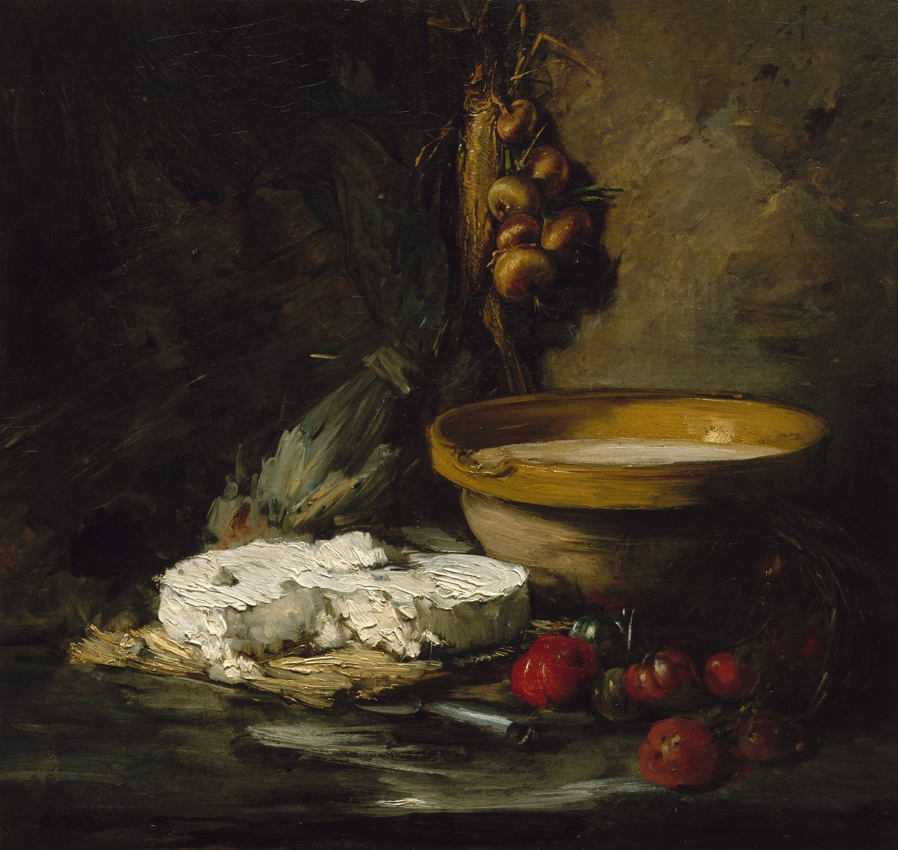 Nature morte avec fromage, probablement fin des années 1870 - Antoine Vollon