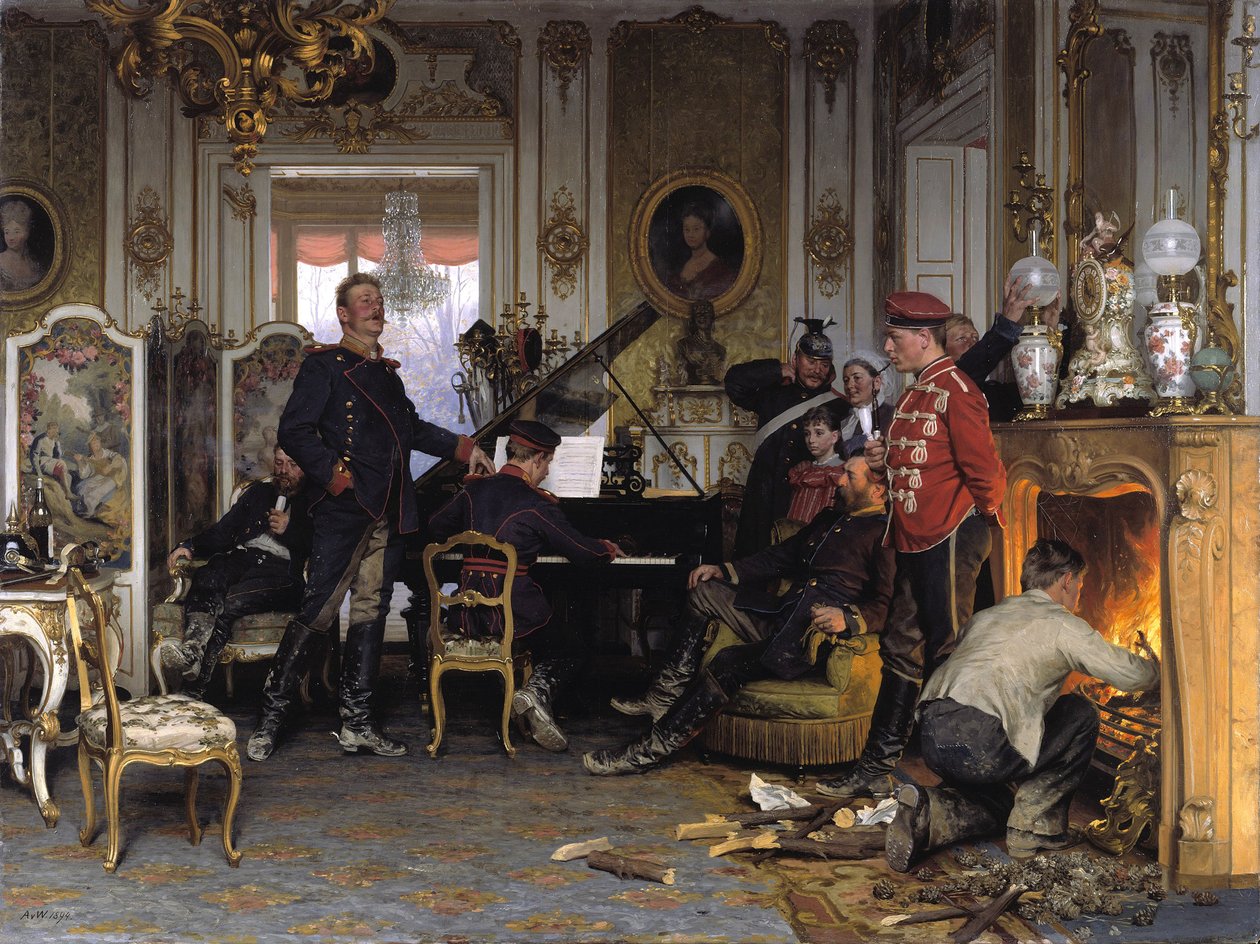 Im Etappenquartier vor Paris - Anton Alexander von Werner