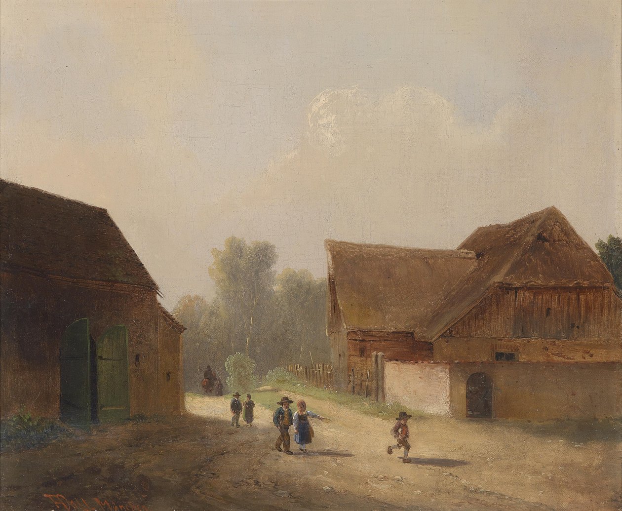 Enfants rentrant de l
