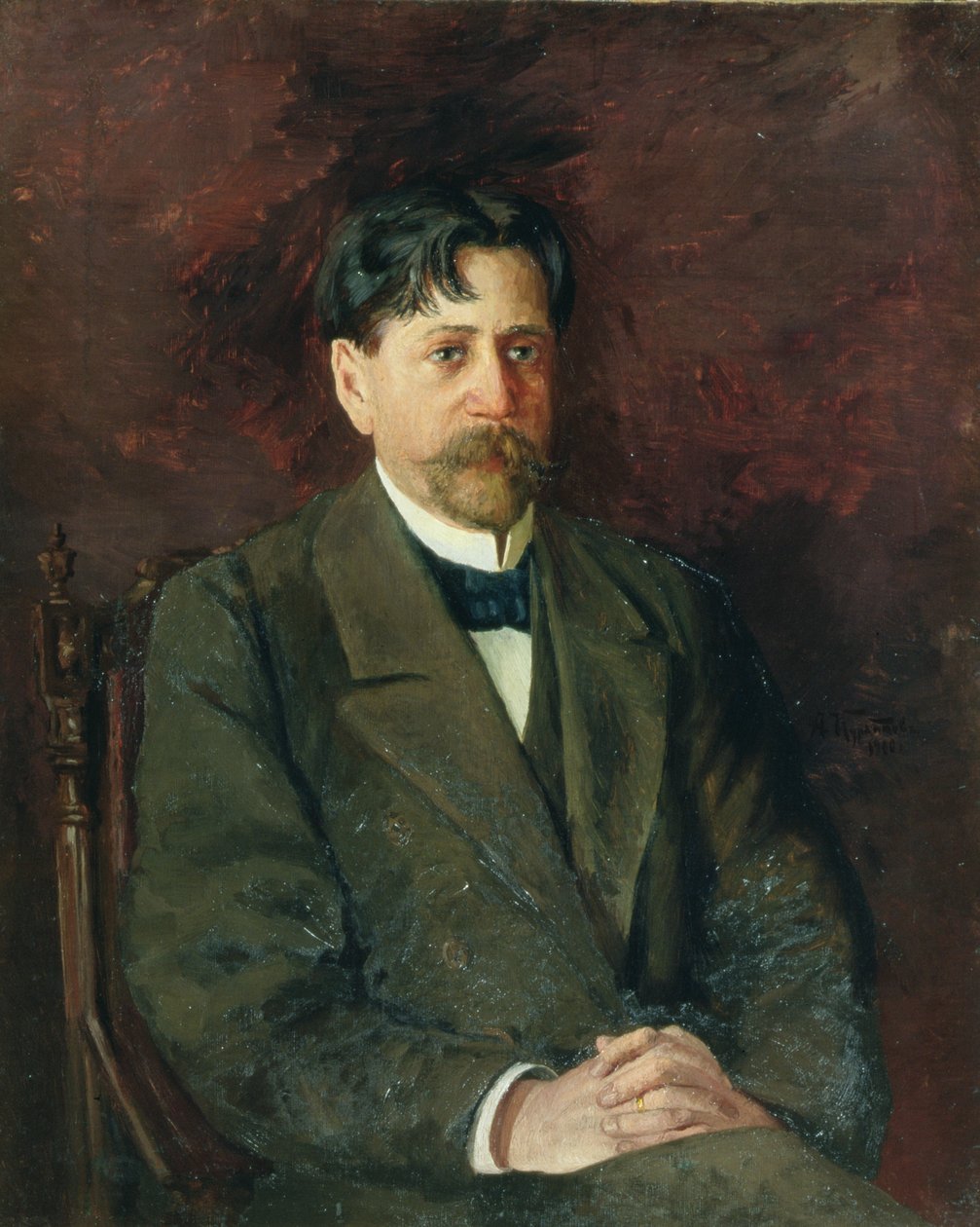 Portrait du poète Innokenty Annensky (1856-1909), 1904-09 - Anton Nikolayevich Kurbatov