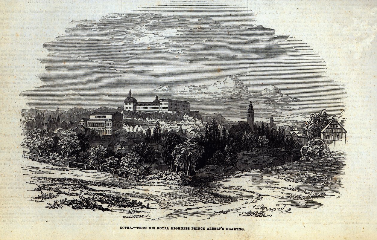 Gotha, gravé par W.J. Linton, de 