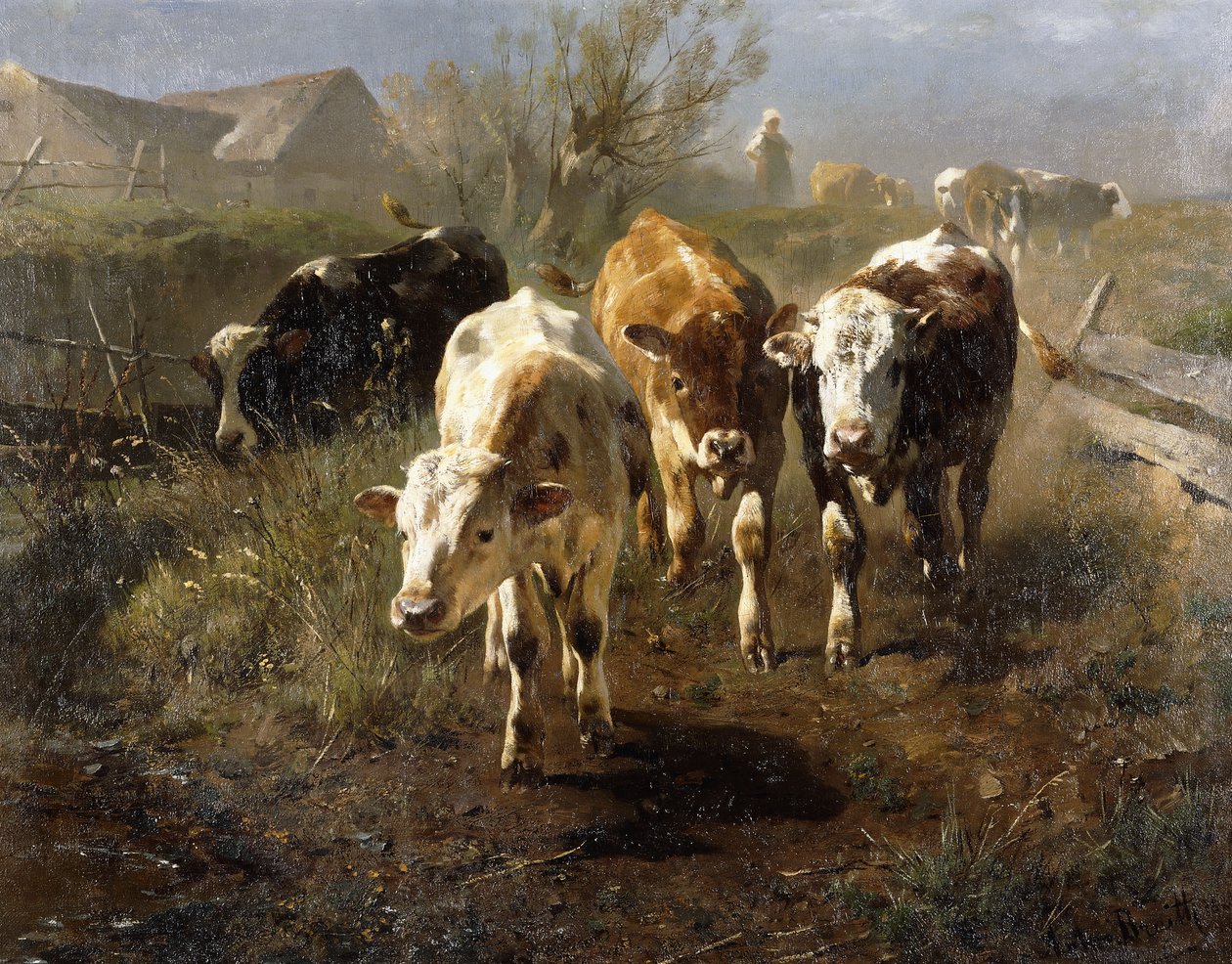 Gang zur Tränke, 1888 - Anton Braith