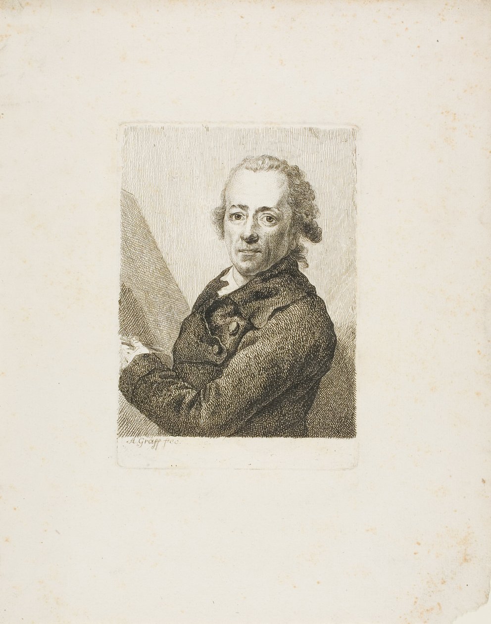 Autoportrait devant un chevalet - Anton Graff