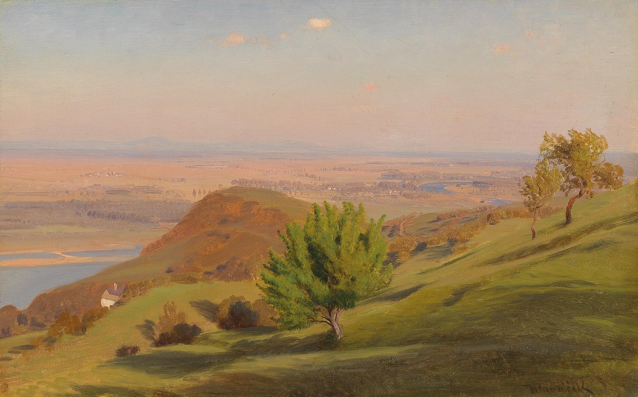 Paysage du Danube près de Vienne - Anton Hlavacek