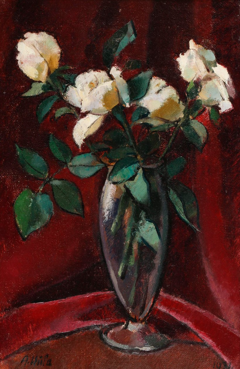 French : Bouquet de roses dans un vase - Anton Hula