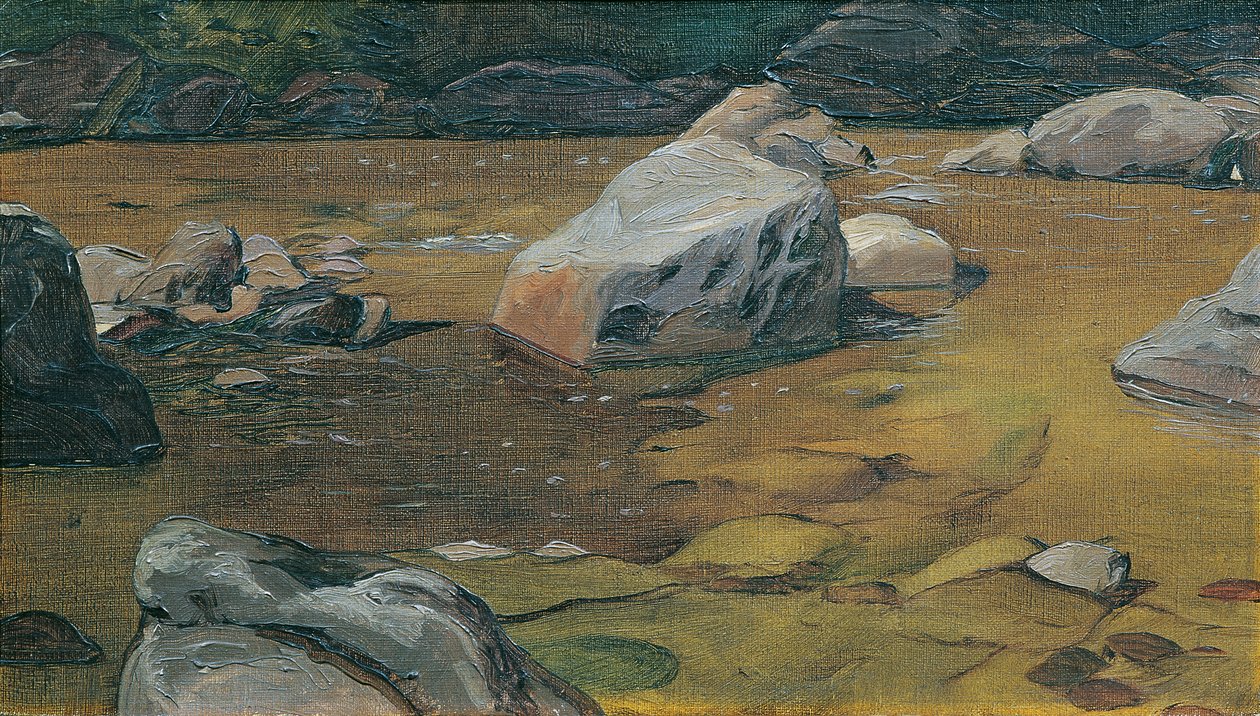 Rochers dans le ruisseau - Anton Josef von Kenner
