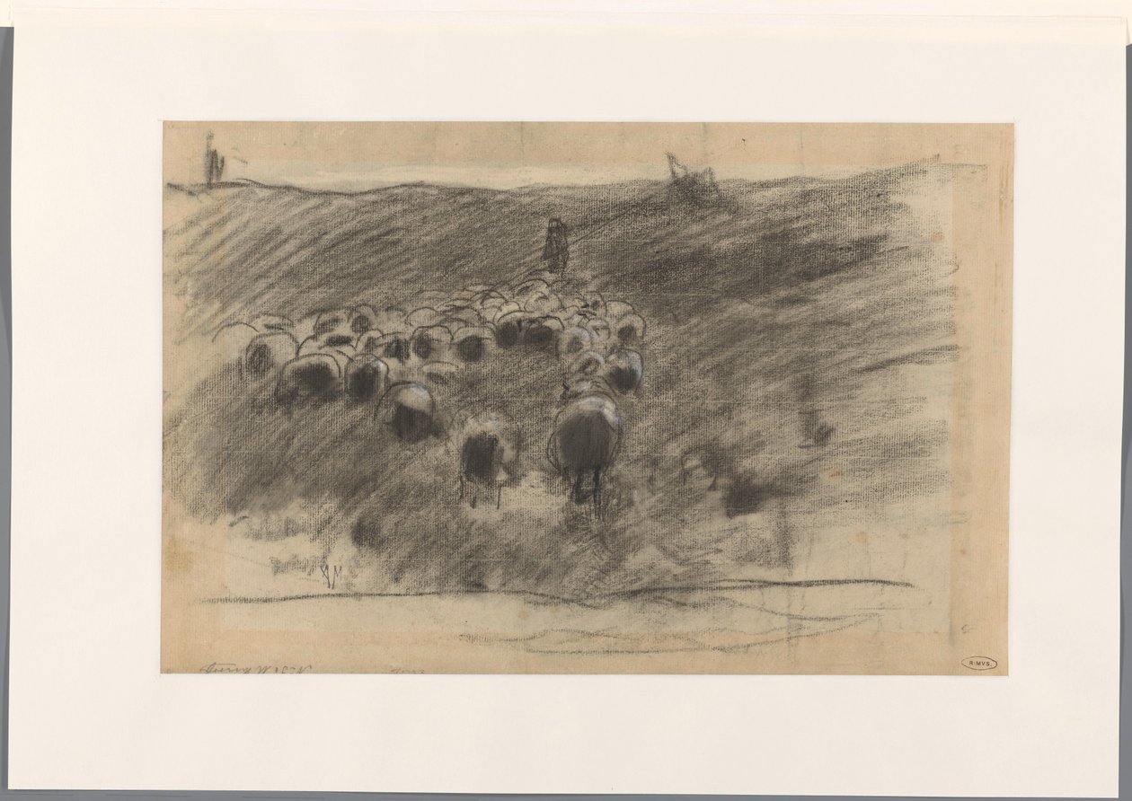 Berger avec troupeau de moutons - Anton Mauve