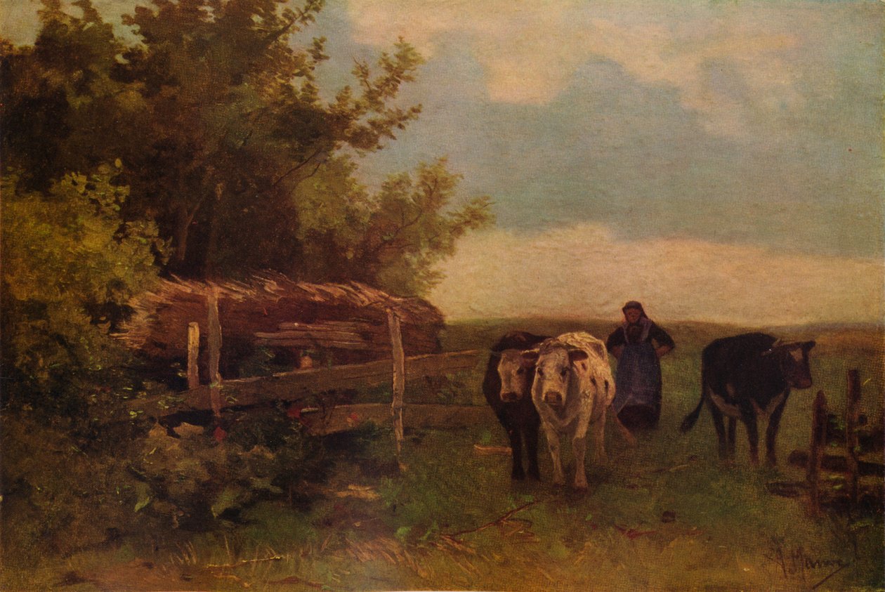 Garder des vaches, Hérisson, vers 1869, 1938 - Anton Mauve