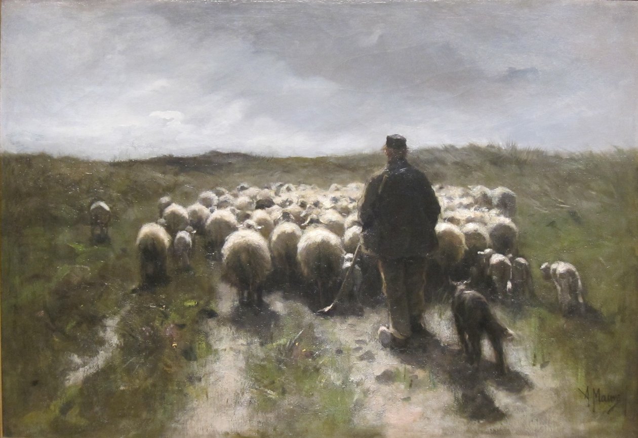 Le berger et les moutons - Anton Mauve
