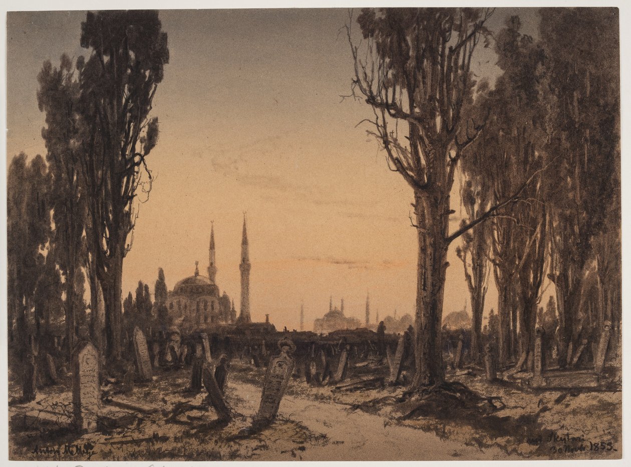 Cimetière turc. Scutari - Anton Melbye