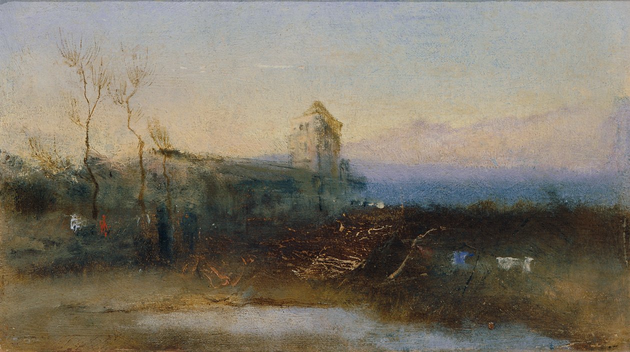 Paysage avec château - Anton Romako