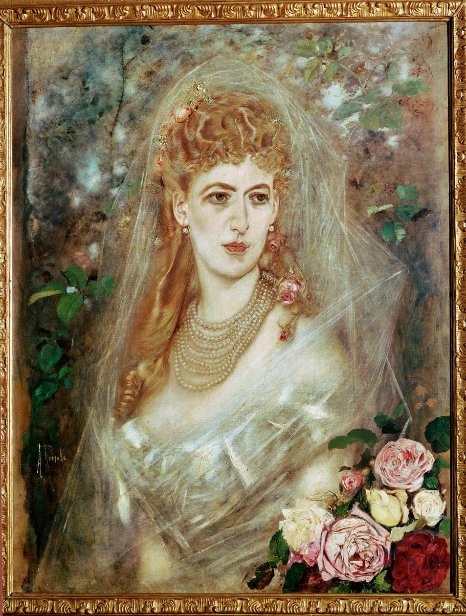 Maria Magda comtesse Kuefstein ... (peinture sur toile) - Anton Romako