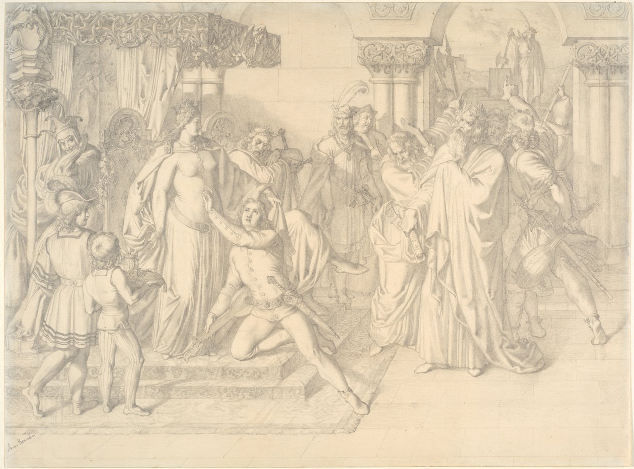 Concours de chanteurs au Wartburg, vers 1853 - Anton Romako