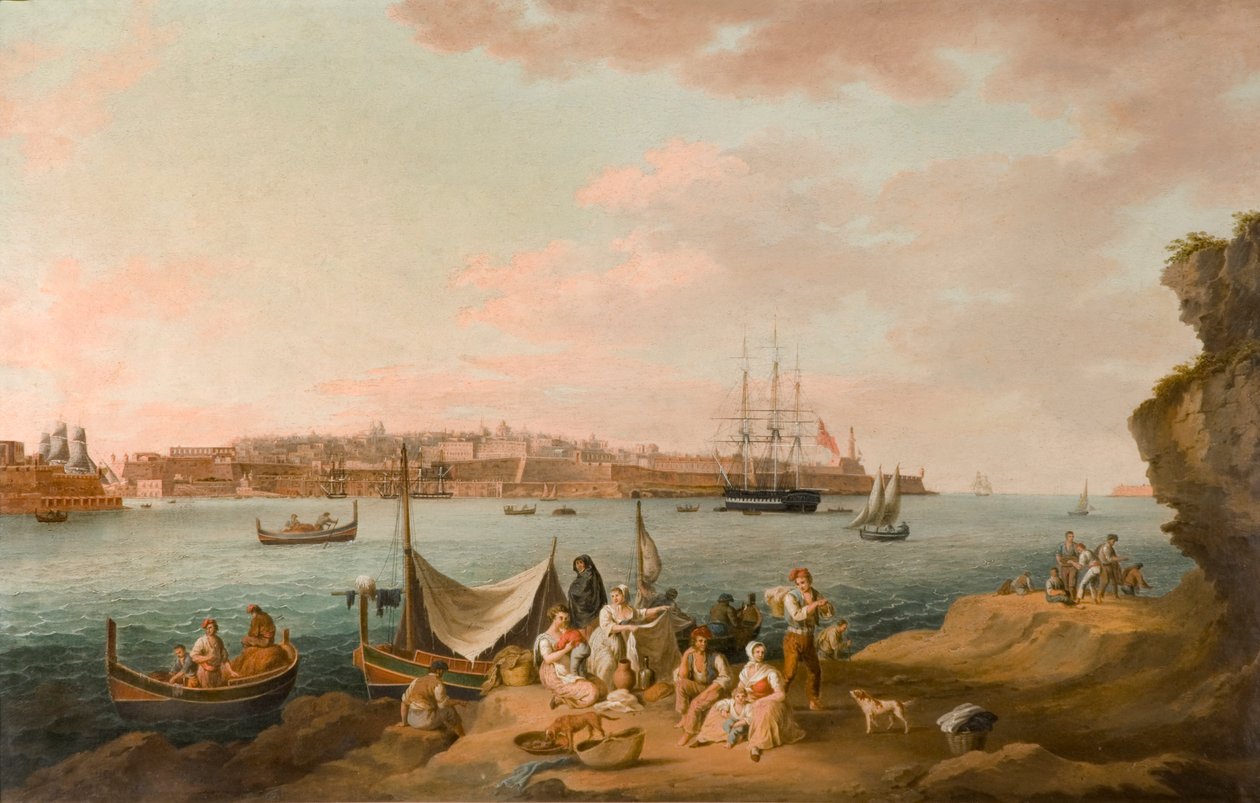 Scène de port, Malte - Anton Schranz