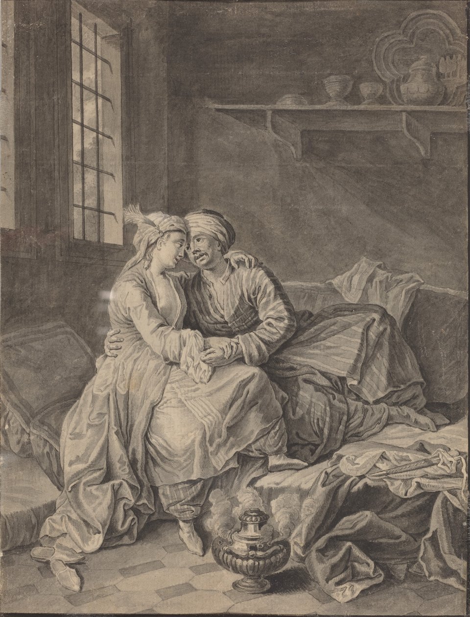 Amants orientaux [verso] - Anton Weiss