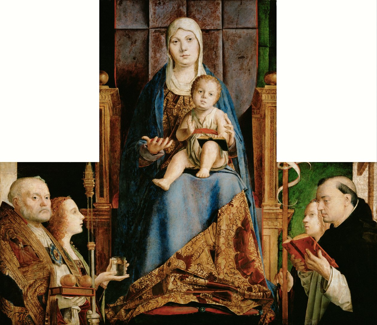 Madone avec les saints Nicolas de Bari, Anastasie, Ursule et Dominique - Antonello da Messina