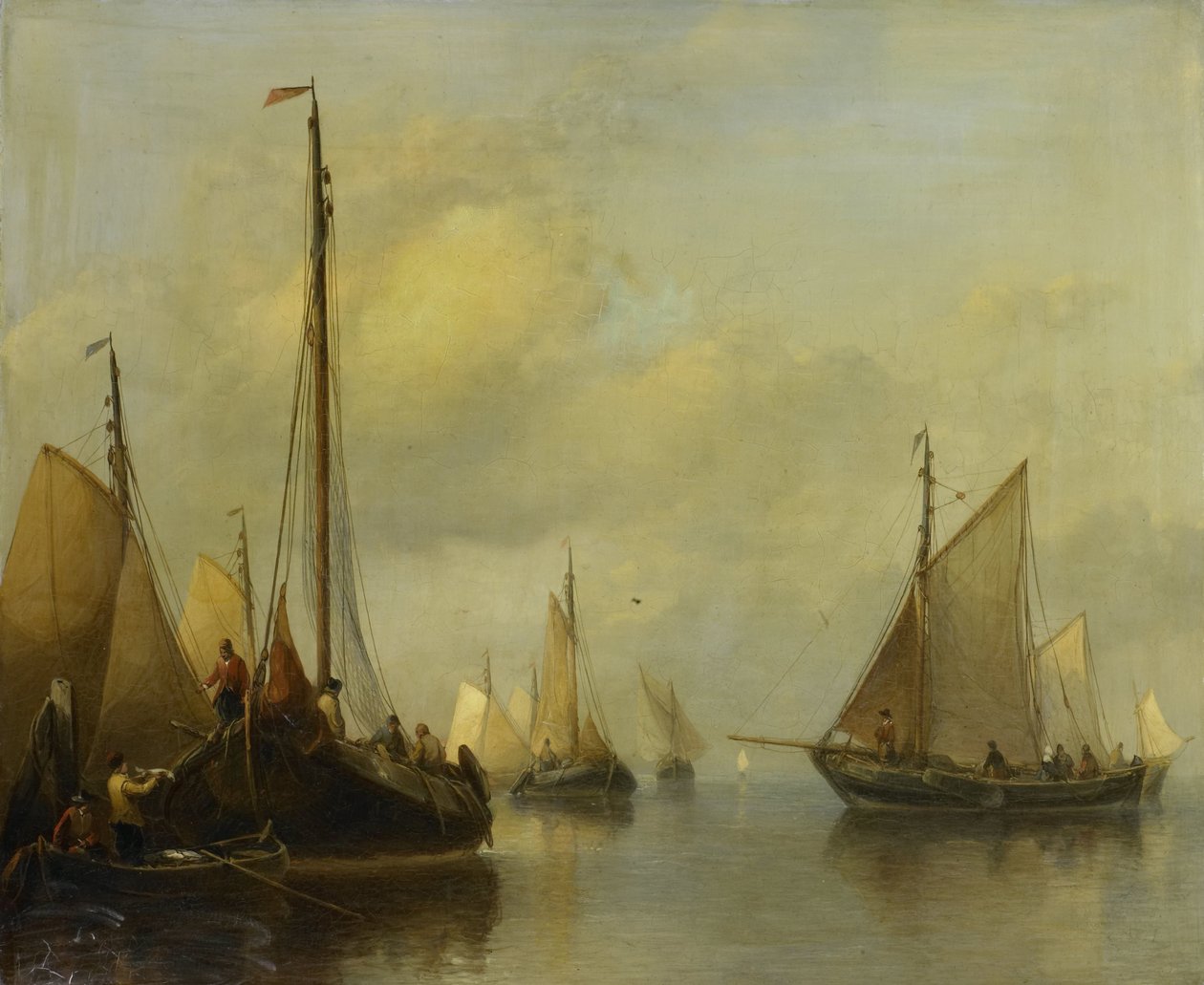 Bateaux de pêche sur une eau calme - Antonie Waldorp