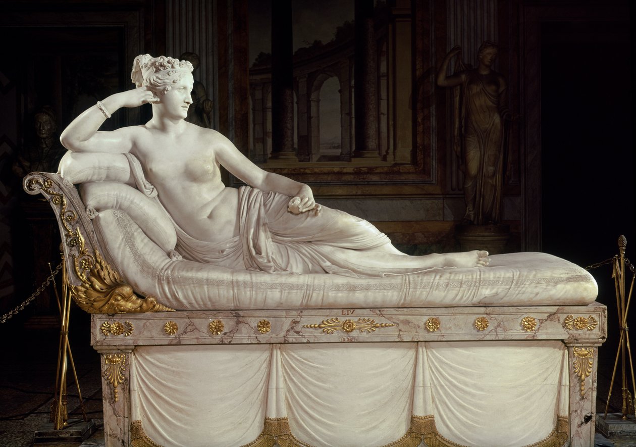 Pauline Bonaparte (1780-1825) en Vénus triomphante, c.1805-08 (marbre) - Antonio Canova