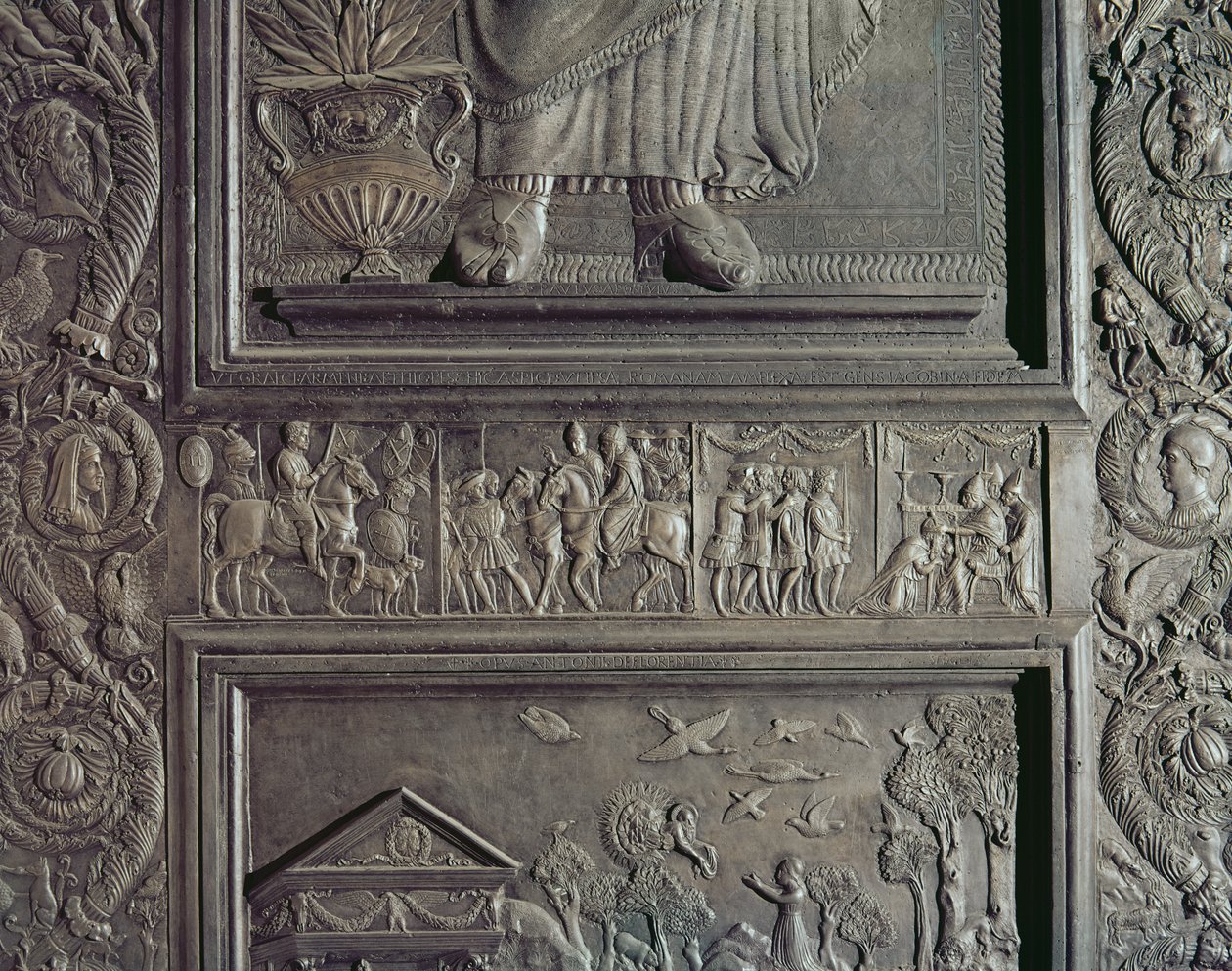 Détail de la porte centrale de la basilique, décorée 1439-45 (bronze) - Antonio Filarete