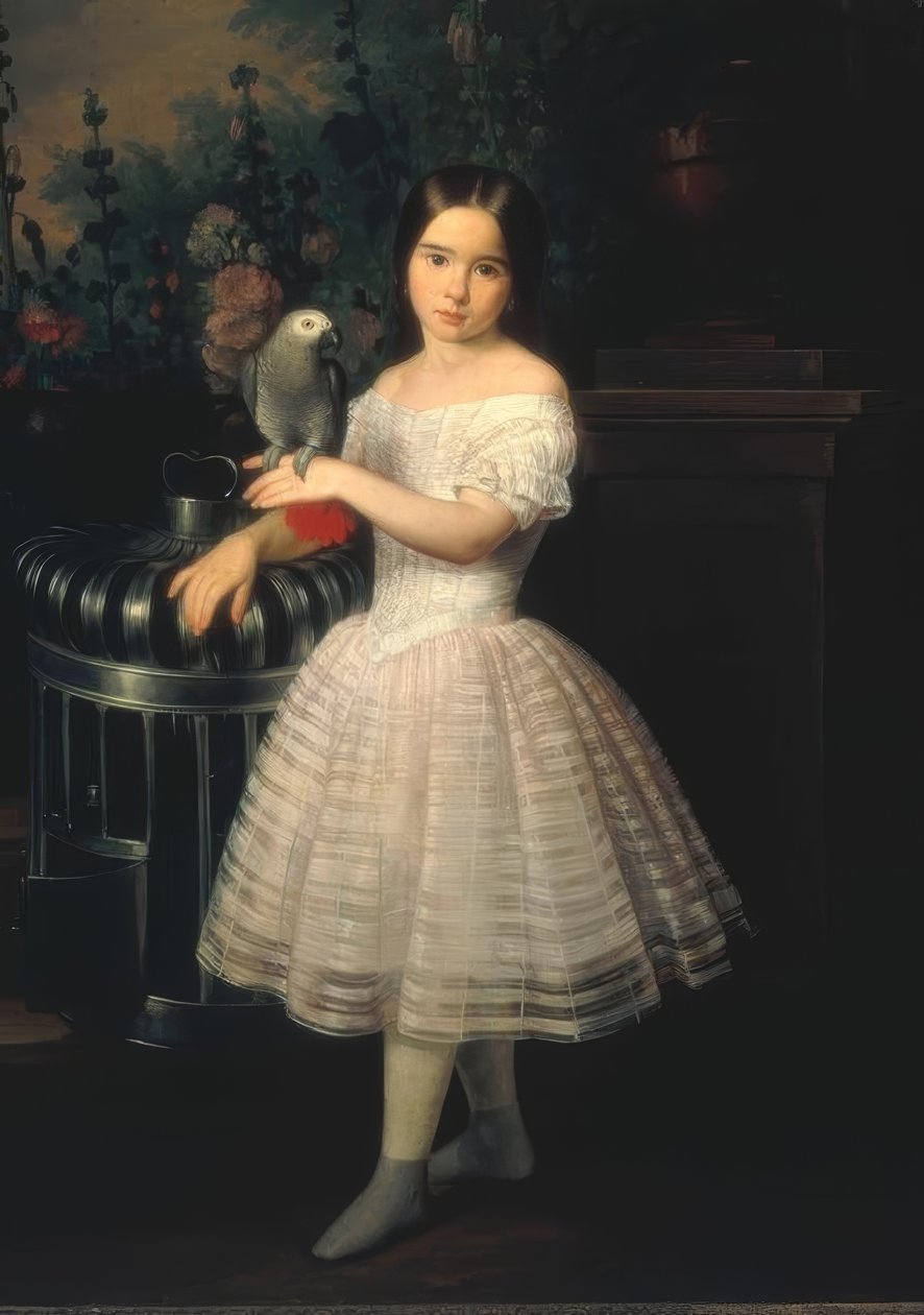 Portrait de Rafaela Flores Calderón enfant - Antonio María Esquivel