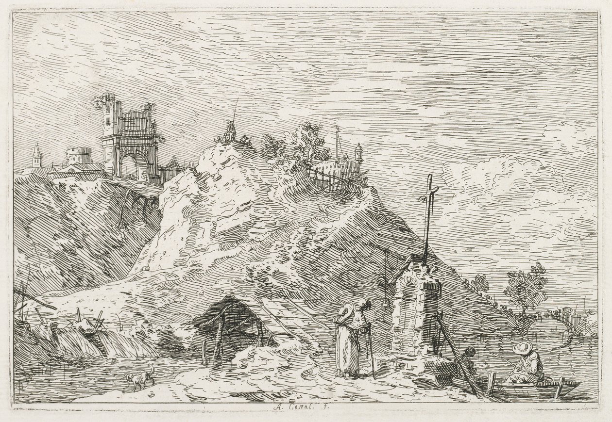 Vues : Un pèlerin en prière - Antonio Canaletto