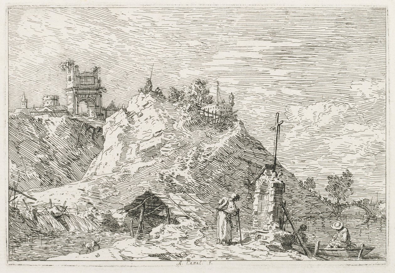 Vues : Un pèlerin en prière, 1735-1746 - Giovanni Antonio Canal