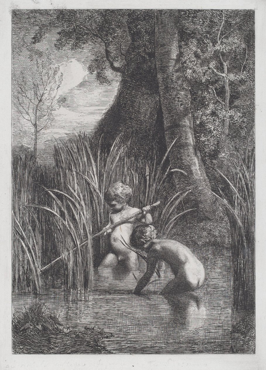 La pêche - Antonio Fontanesi