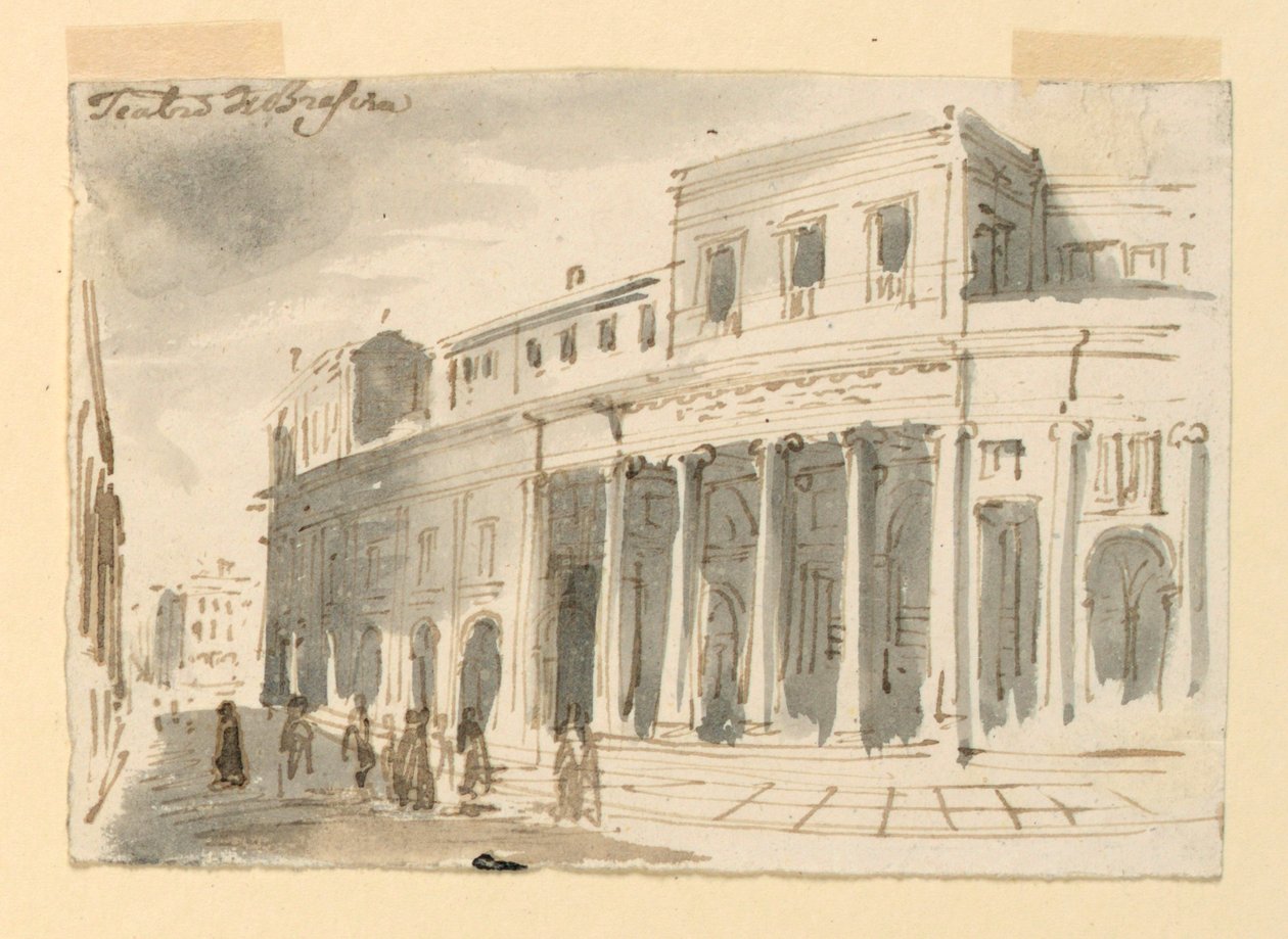 Extérieur, Théâtre de Brescia - Antonio Giuseppe Basoli