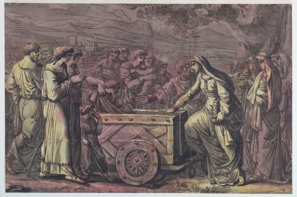 Lucius Albinius sauve les Vestales - Antonio Giuseppe Basoli