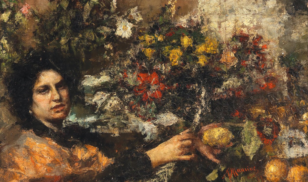 Le vendeur de fleurs - Antonio Mancini