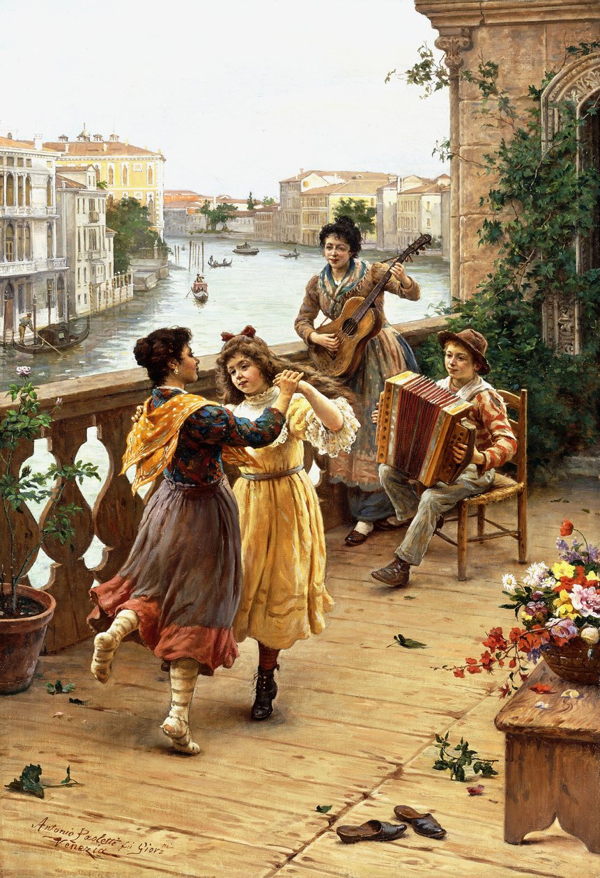 Sur un Balcon Vénitien - Antonio Ermolao Paoletti