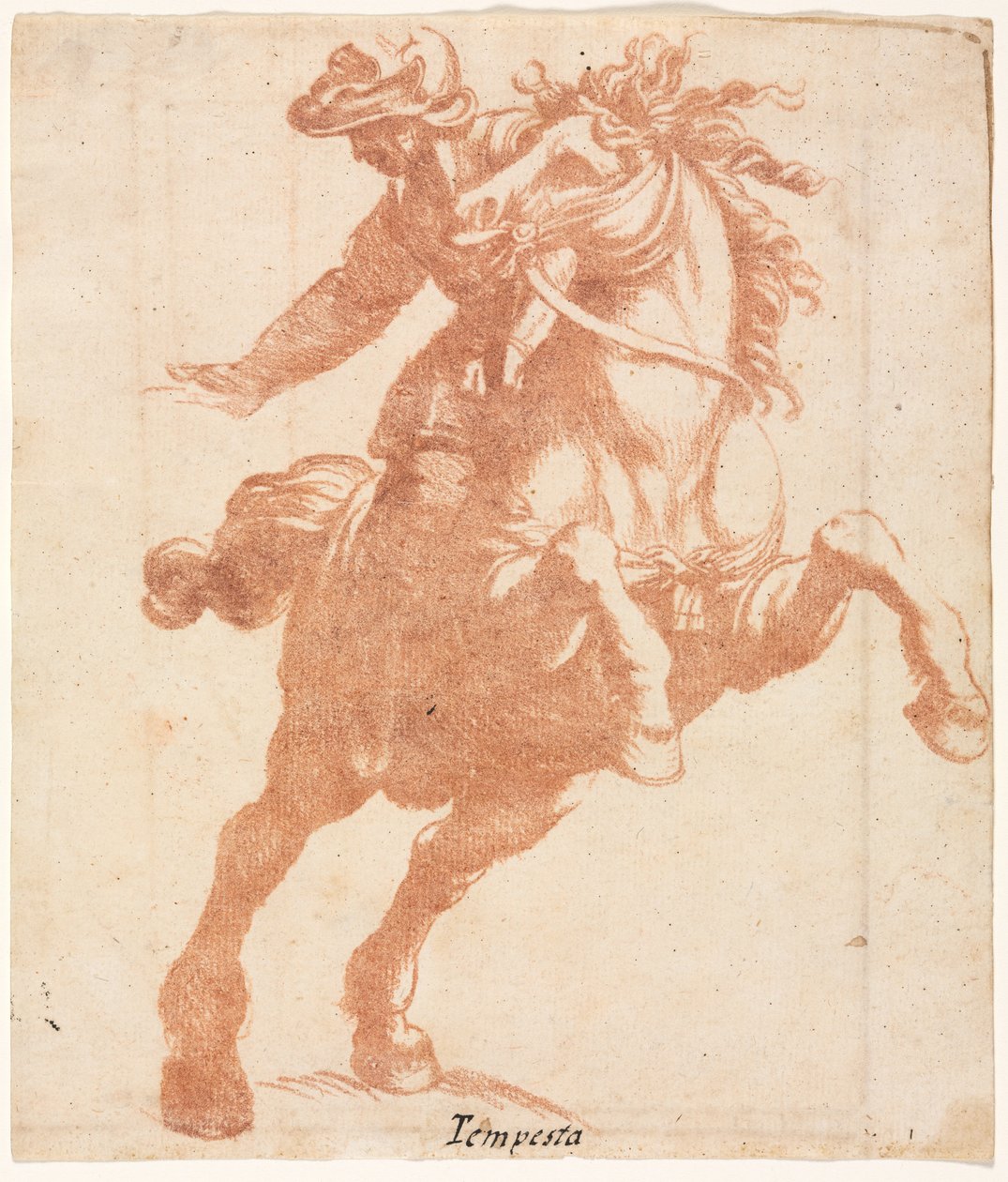 Cheval cabré et cavalier, c. 1600 - Antonio Tempesta