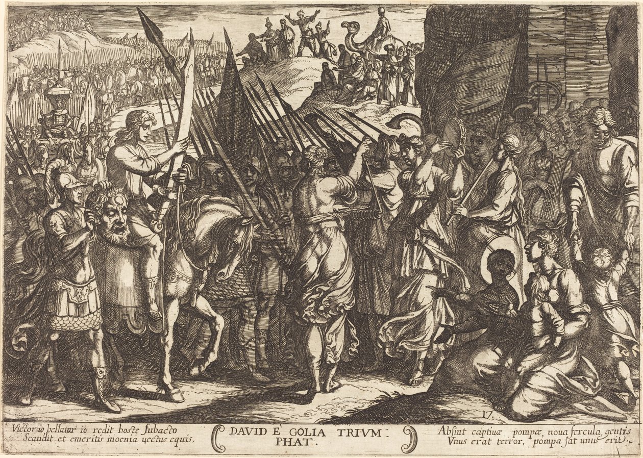 Le triomphe de David sur Goliath - Antonio Tempesta