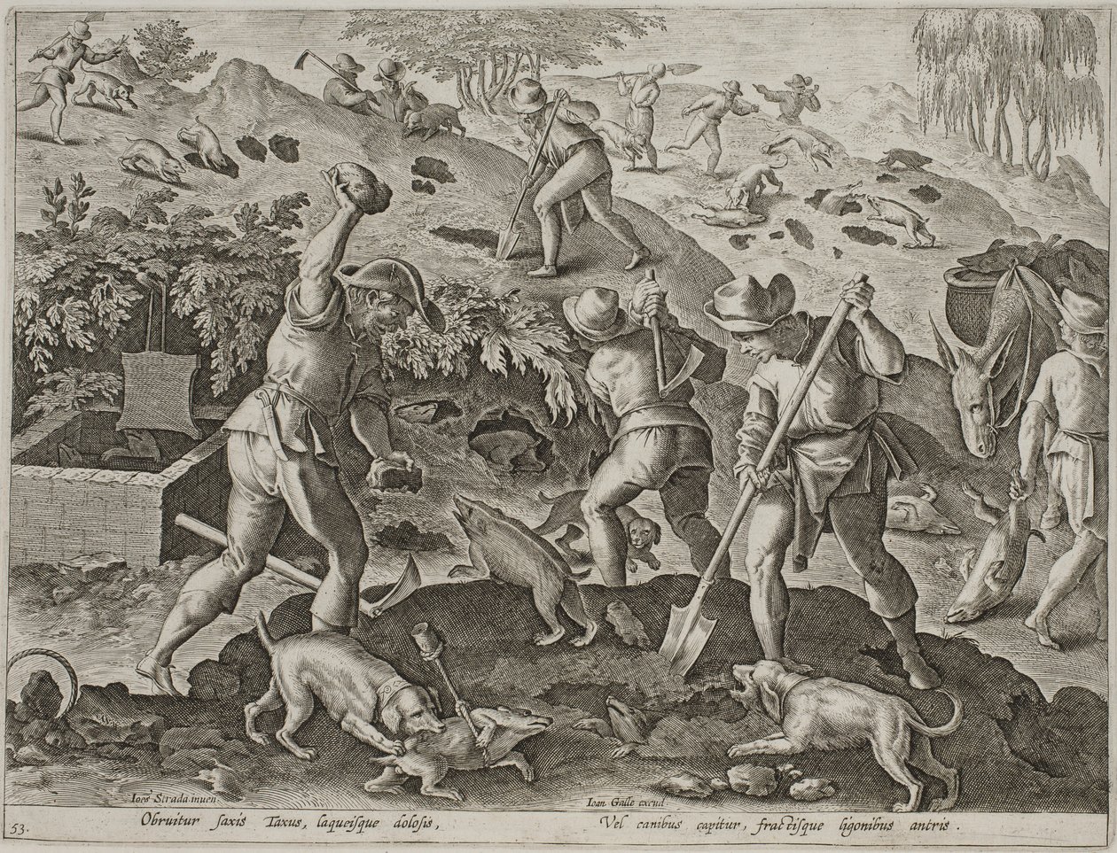Chasse au blaireau - Antonius Wierix