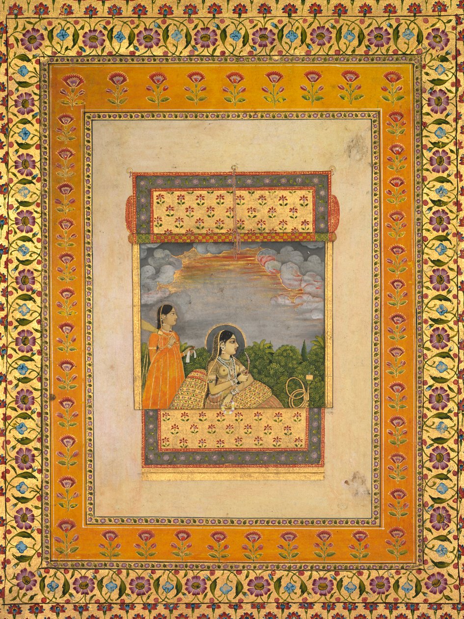 Princesse et servante dans une fenêtre en trompe-l
