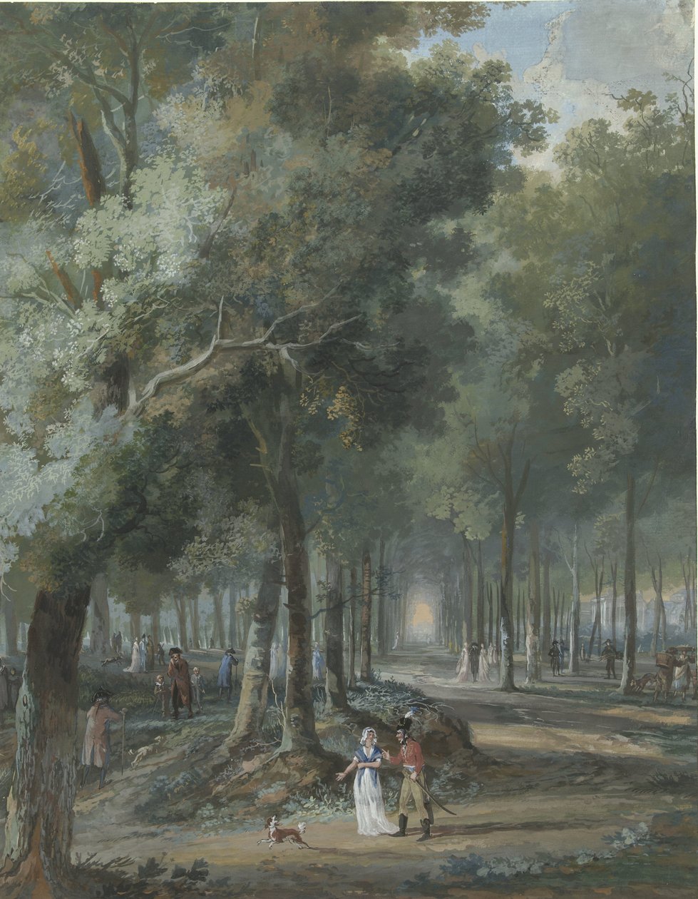 Promeneurs dans un parc - Arie Lamme