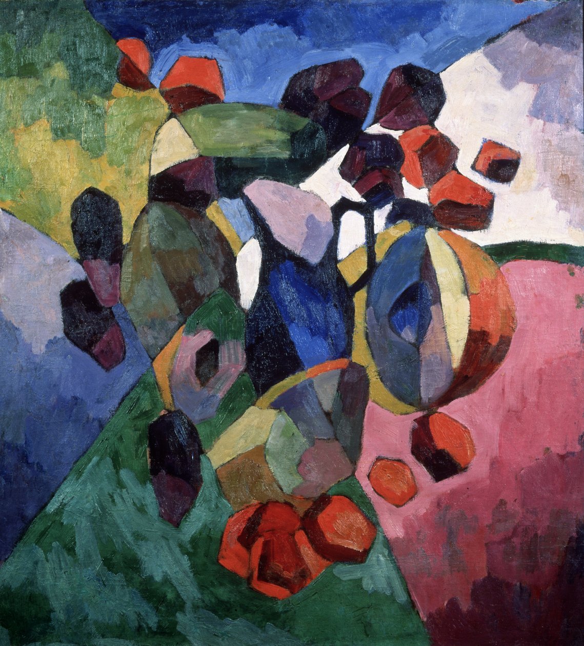 Pichet bleu et fruits - Aristarkh Vasilievic Lentulov