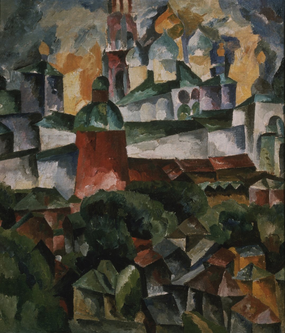 Paysage avec le monastère de la Trinité-Saint-Serge, 1920 - Aristarkh Vasilievic Lentulov