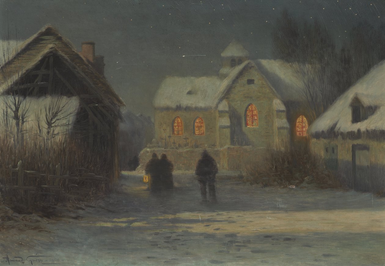 Messe de minuit, nuit de Noël à Bertincourt, Champagne - Armand Guery