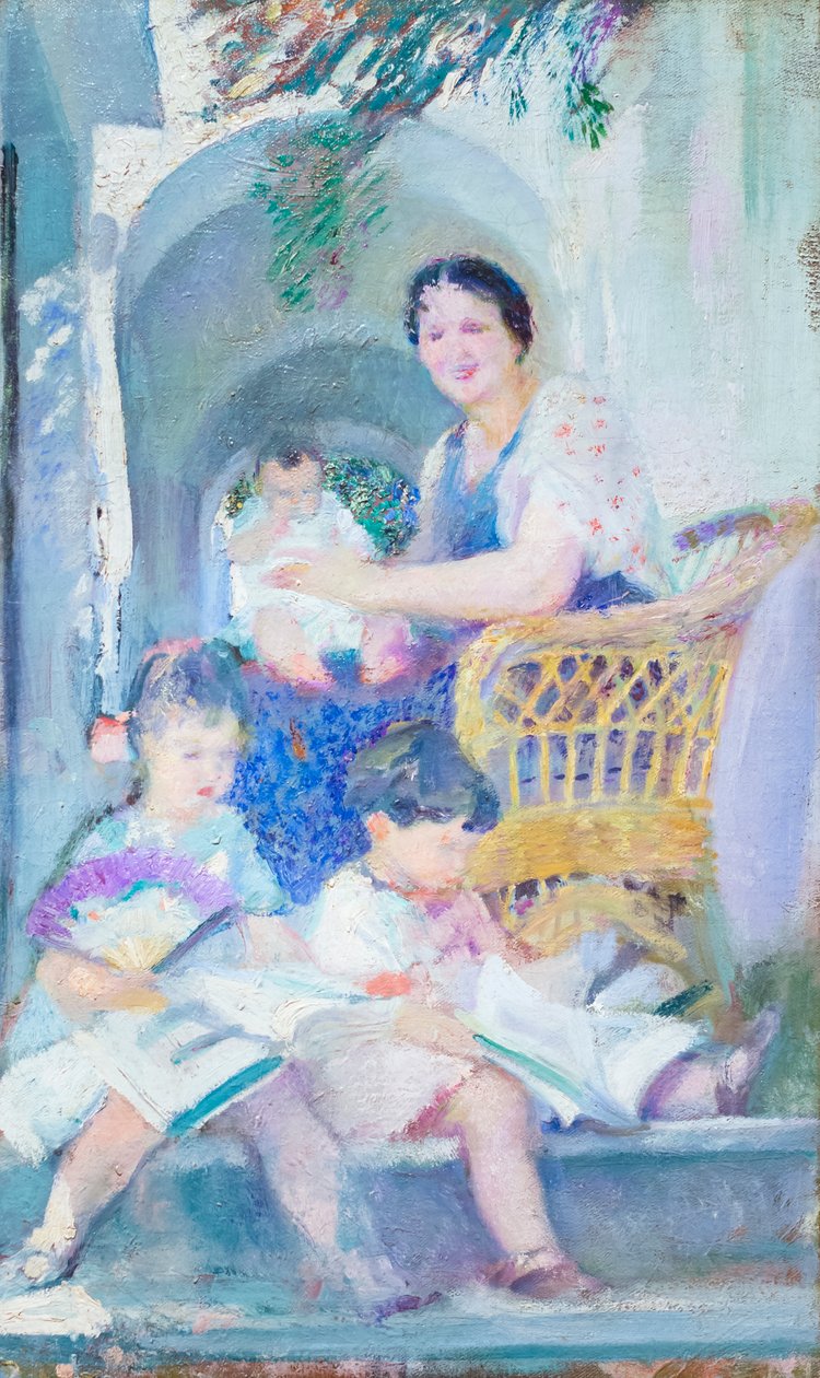 Famille sous les arches - Armando Spadini